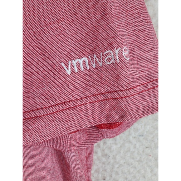 Travis Mathew Golf Polo Shirt Mens L Heathered Red Rose Stretch Embroidered Logo - Picture 9 of 12